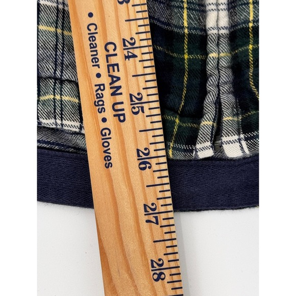 LL‎ Bean Flannel Zip Up Hoodie Mens XL LightWeight Relaxed Fit Green Plaid - Picture 10 of 13